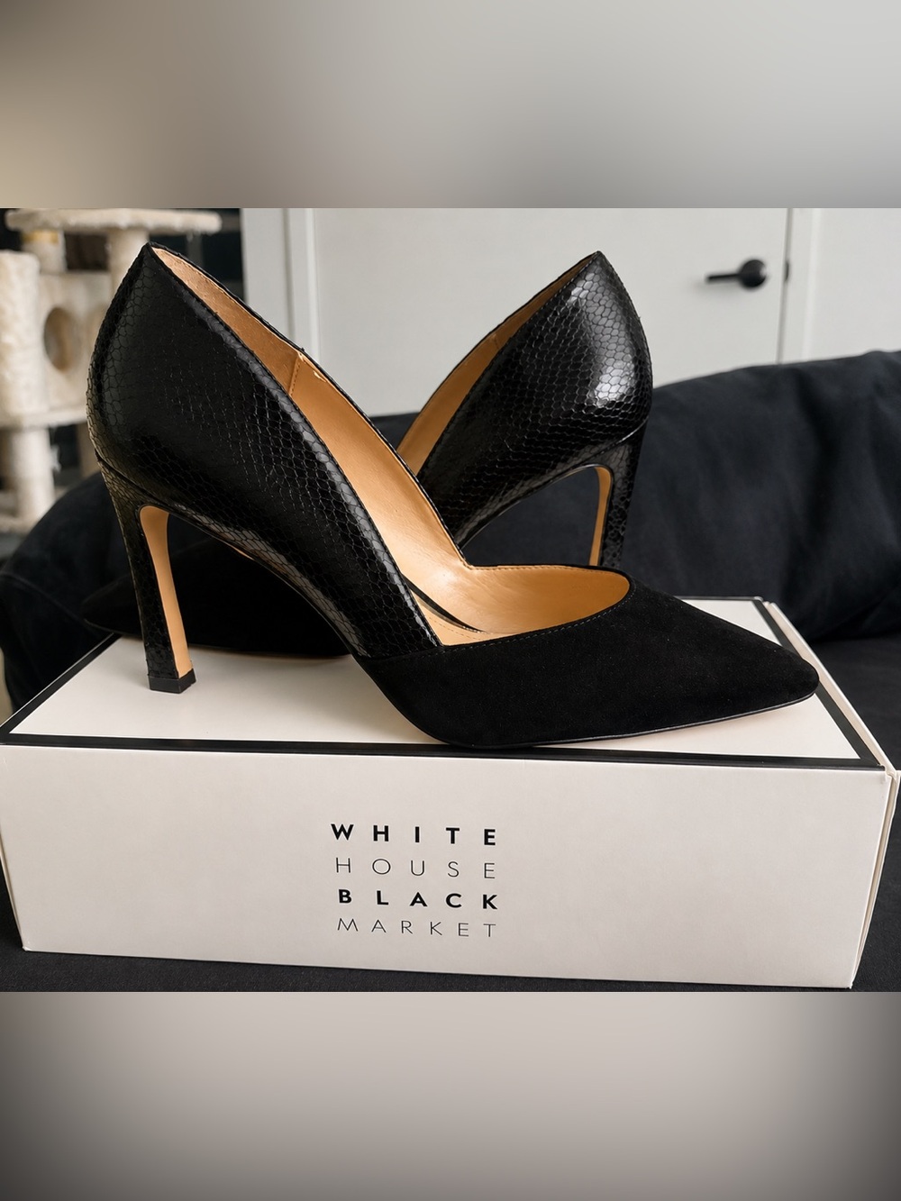 White House Black Market Black Pointed Toe D'Orsay Pumps